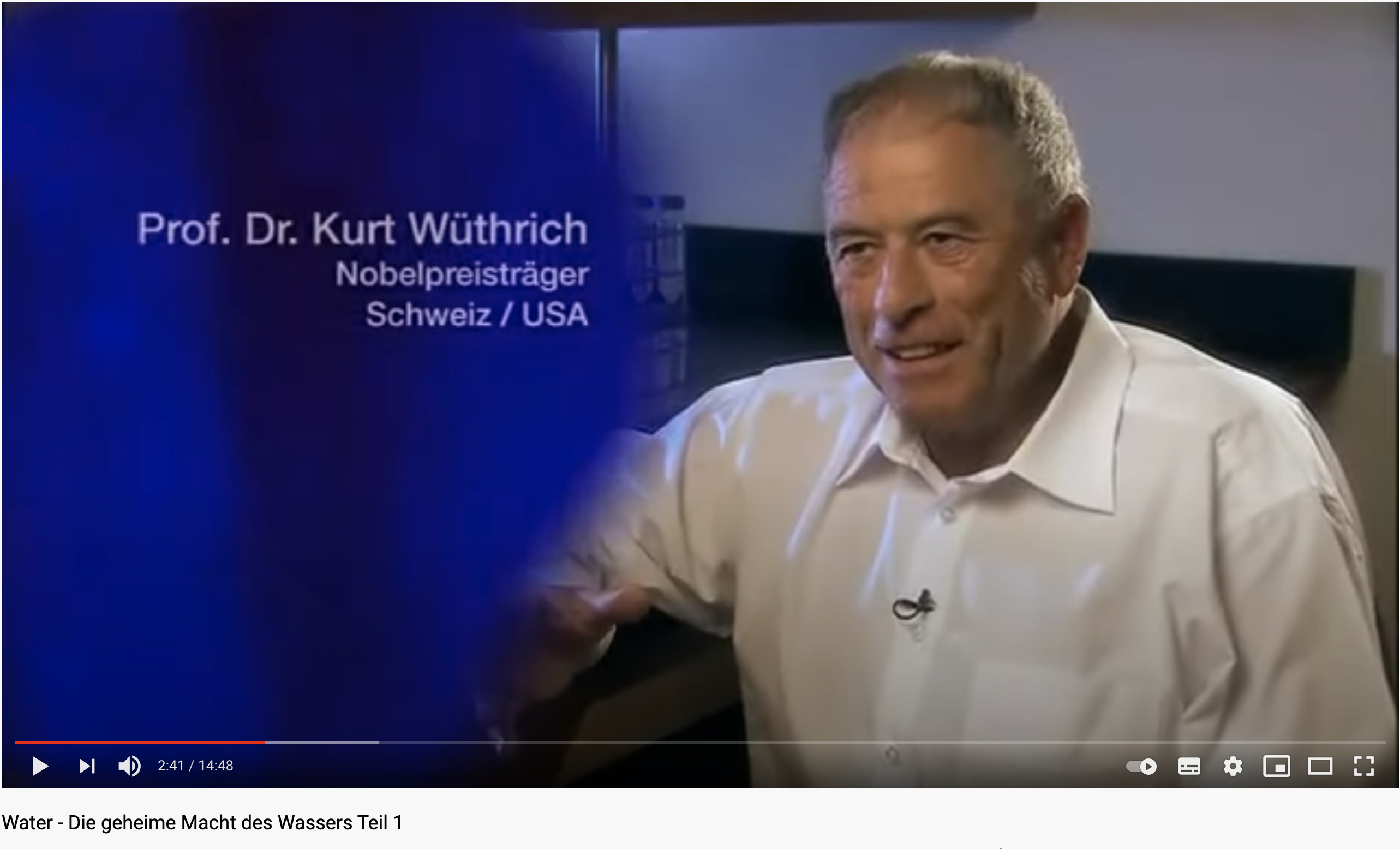 Foto von Prof. Dr. Kurt Wüthrich, Nobelpreisträger aus CH / USA
