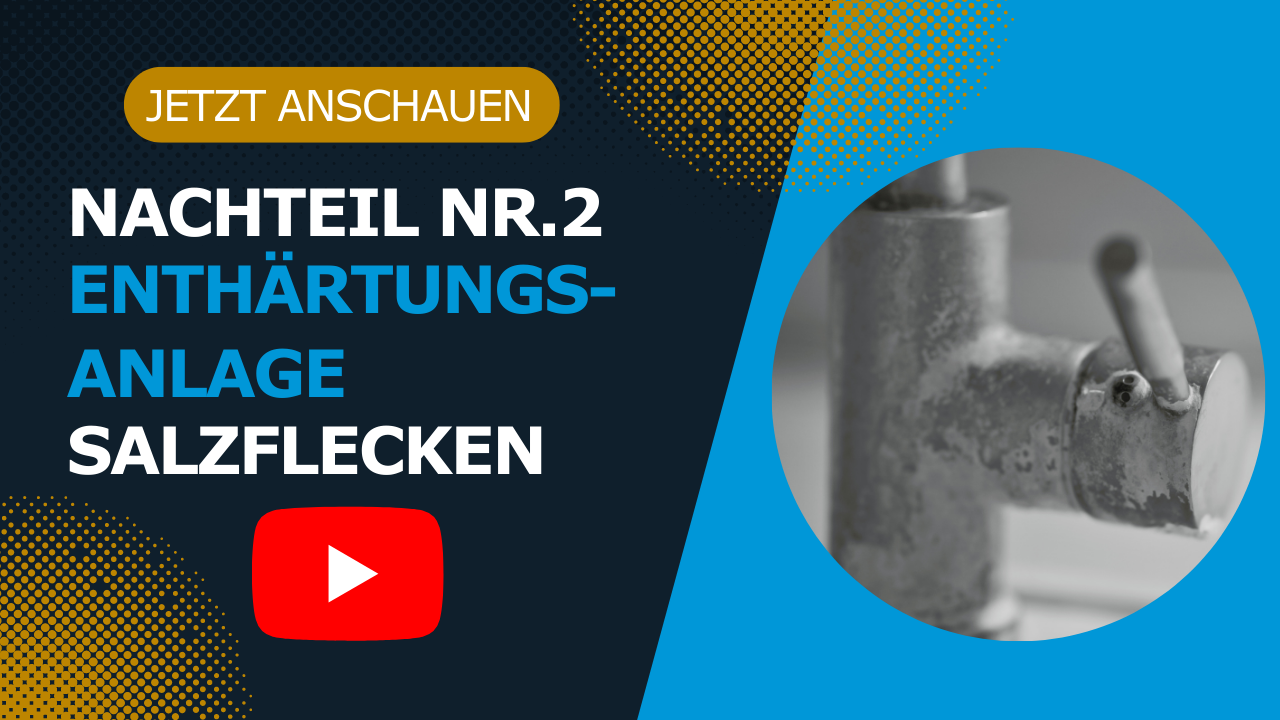 Nachteil Wasserenthärtungsanlage: Salzflecken
