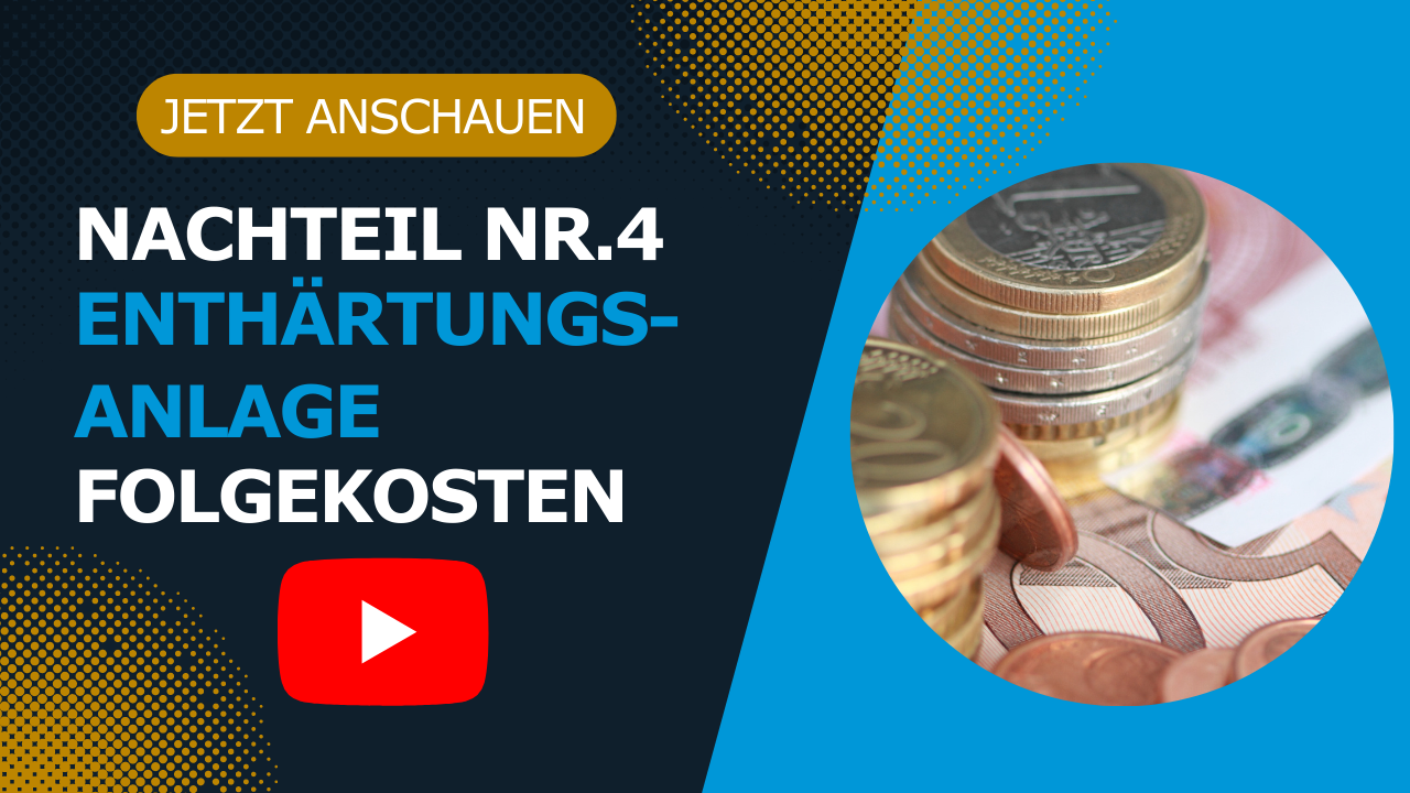 Nachteil Wasserenthärtungsanlage: Folgekosten