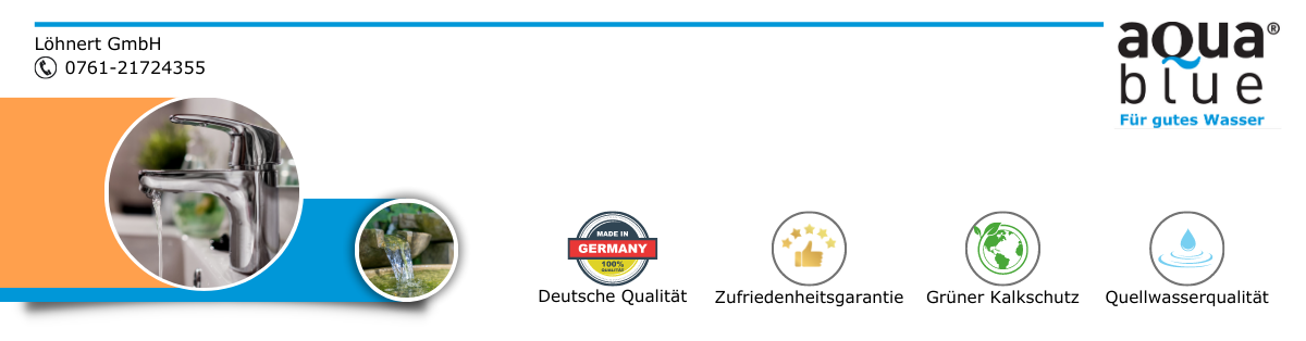 Profit Bar aqua blue Tel.Nummer - Zufriedenheitsgarantie - Made in Germany - Kalkschutz - Quellwasser